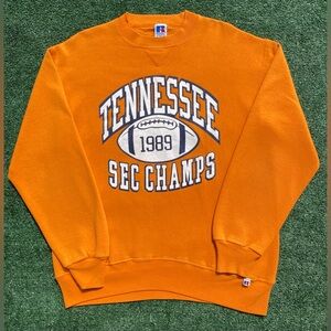 VTG 1989 Russell Athletic Tennessee Volunteers SEC Champs Sweatshirt Mens Medium